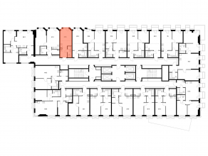 ЖК «2-й Иртышский», планировка студии, 21.60 м²