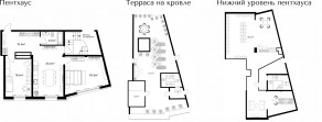 ЖК «Риверхаус», планировка 3-комнатной квартиры, 86.50 м²