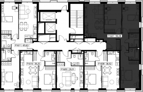 ЖК «Селигер Сити», планировка 3-комнатной квартиры, 92.34 м²