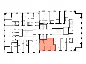 ЖК «Нарвин», планировка 2-комнатной квартиры, 51.50 м²