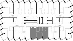 ЖК «MOD», планировка 2-комнатной квартиры, 63.85 м²