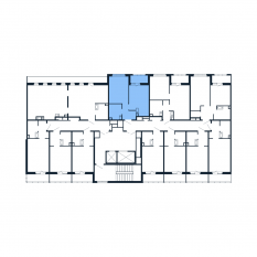 ЖК «Полис Приморский 2», планировка 1-комнатной квартиры, 33.30 м²