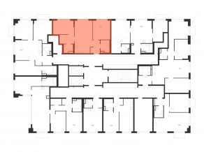 ЖК «Бунинская набережная», планировка 2-комнатной квартиры, 56.80 м²