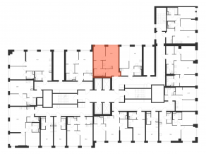 ЖК «Нарвин», планировка 1-комнатной квартиры, 39.90 м²