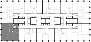 ЖК «MOD», планировка 3-комнатной квартиры, 88.35 м²