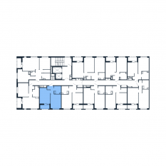 ЖК «Полис Приморский 2», планировка 1-комнатной квартиры, 33.20 м²