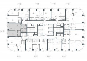 ЖК «Famous», планировка 1-комнатной квартиры, 54.98 м²