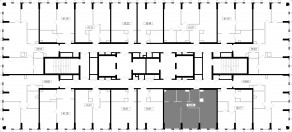 ЖК «MOD», планировка 2-комнатной квартиры, 61.95 м²