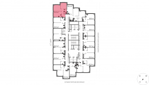 ЖК «Марк», планировка 2-комнатной квартиры, 54.60 м²