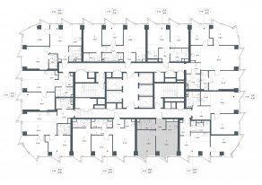 ЖК «Famous», планировка 1-комнатной квартиры, 40.61 м²