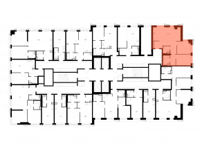 ЖК «Нарвин», планировка 2-комнатной квартиры, 64.20 м²