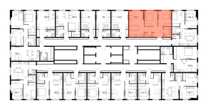 ЖК «Ярославский», планировка 2-комнатной квартиры, 58.70 м²