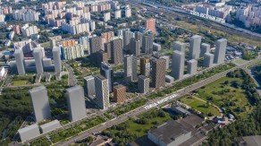 ЖК «Бусиновский парк», планировка 2-комнатной квартиры, 56.90 м²