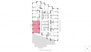 ЖК «Марк», планировка 3-комнатной квартиры, 71.60 м²