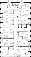 ЖК «GloraX Парголово», планировка 1-комнатной квартиры, 32.46 м²
