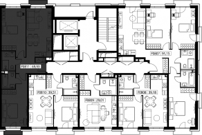 ЖК «Селигер Сити», планировка 2-комнатной квартиры, 71.06 м²