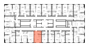 ЖК «Ярославский», планировка студии, 23.60 м²