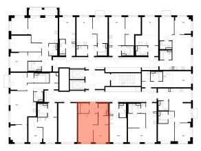 ЖК «Бунинская набережная», планировка 1-комнатной квартиры, 36.30 м²