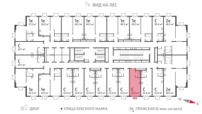 ЖК «ParkSide», планировка студии, 22.00 м²