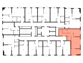 ЖК «Ярославский квартал», планировка 2-комнатной квартиры, 63.60 м²