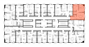 ЖК «Ярославский квартал», планировка 2-комнатной квартиры, 51.10 м²