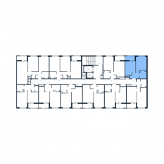 ЖК «Полис Приморский 2», планировка 1-комнатной квартиры, 32.60 м²