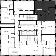 ЖК «Селигер Сити», планировка 3-комнатной квартиры, 104.40 м²