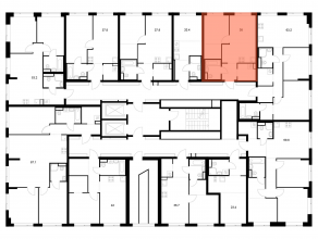 ЖК «Бунинская набережная», планировка 1-комнатной квартиры, 38.00 м²