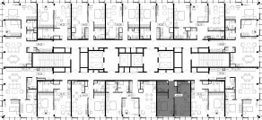 ЖК «MOD», планировка 1-комнатной квартиры, 43.69 м²
