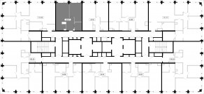 ЖК «MOD», планировка 1-комнатной квартиры, 43.37 м²