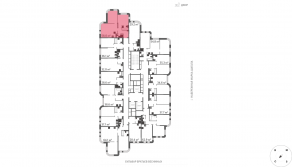 ЖК «Марк», планировка 2-комнатной квартиры, 58.00 м²