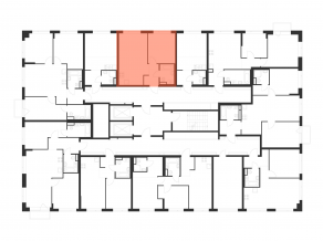 ЖК «Бунинская набережная», планировка 1-комнатной квартиры, 39.50 м²