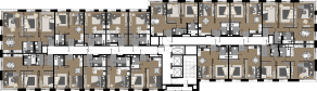 МФК «Зорге 9», планировка 2-комнатной квартиры, 59.50 м²
