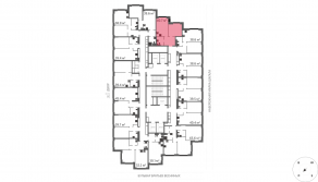 ЖК «Марк», планировка 1-комнатной квартиры, 40.70 м²