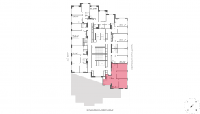 ЖК «Марк», планировка 3-комнатной квартиры, 80.50 м²