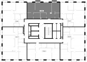 ЖК «MOD», планировка 2-комнатной квартиры, 75.85 м²
