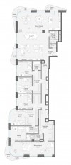 ЖК Дом «Лаврушинский», планировка 6-комнатной квартиры, 355.70 м²