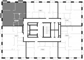 ЖК «MOD», планировка 2-комнатной квартиры, 81.66 м²