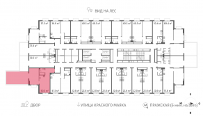 ЖК «ParkSide», планировка 1-комнатной квартиры, 50.30 м²