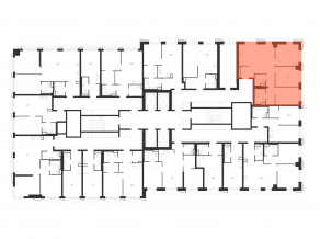 ЖК «Нарвин», планировка 3-комнатной квартиры, 73.00 м²
