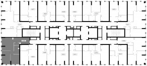 ЖК «MOD», планировка 2-комнатной квартиры, 64.49 м²