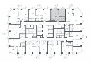 ЖК «Famous», планировка 1-комнатной квартиры, 38.73 м²