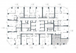 ЖК «Famous», планировка 1-комнатной квартиры, 41.55 м²