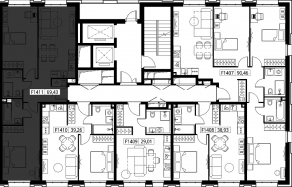 ЖК «Селигер Сити», планировка 2-комнатной квартиры, 69.62 м²