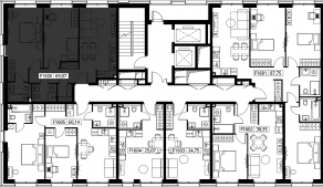 ЖК «Селигер Сити», планировка 2-комнатной квартиры, 69.55 м²