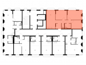 ЖК «2-й Иртышский», планировка 3-комнатной квартиры, 73.50 м²