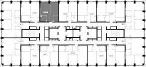 ЖК «MOD», планировка 1-комнатной квартиры, 43.63 м²