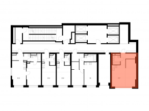 ЖК «Москворечье», планировка 1-комнатной квартиры, 37.70 м²