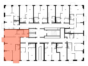 ЖК «Бунинская набережная», планировка 3-комнатной квартиры, 88.30 м²