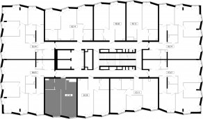 ЖК «MOD», планировка 1-комнатной квартиры, 47.86 м²